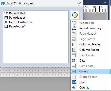 Adding Group Bands
